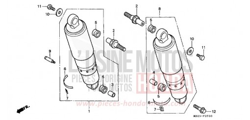 COUSSIN ARRIERE GL1500CV de 1997